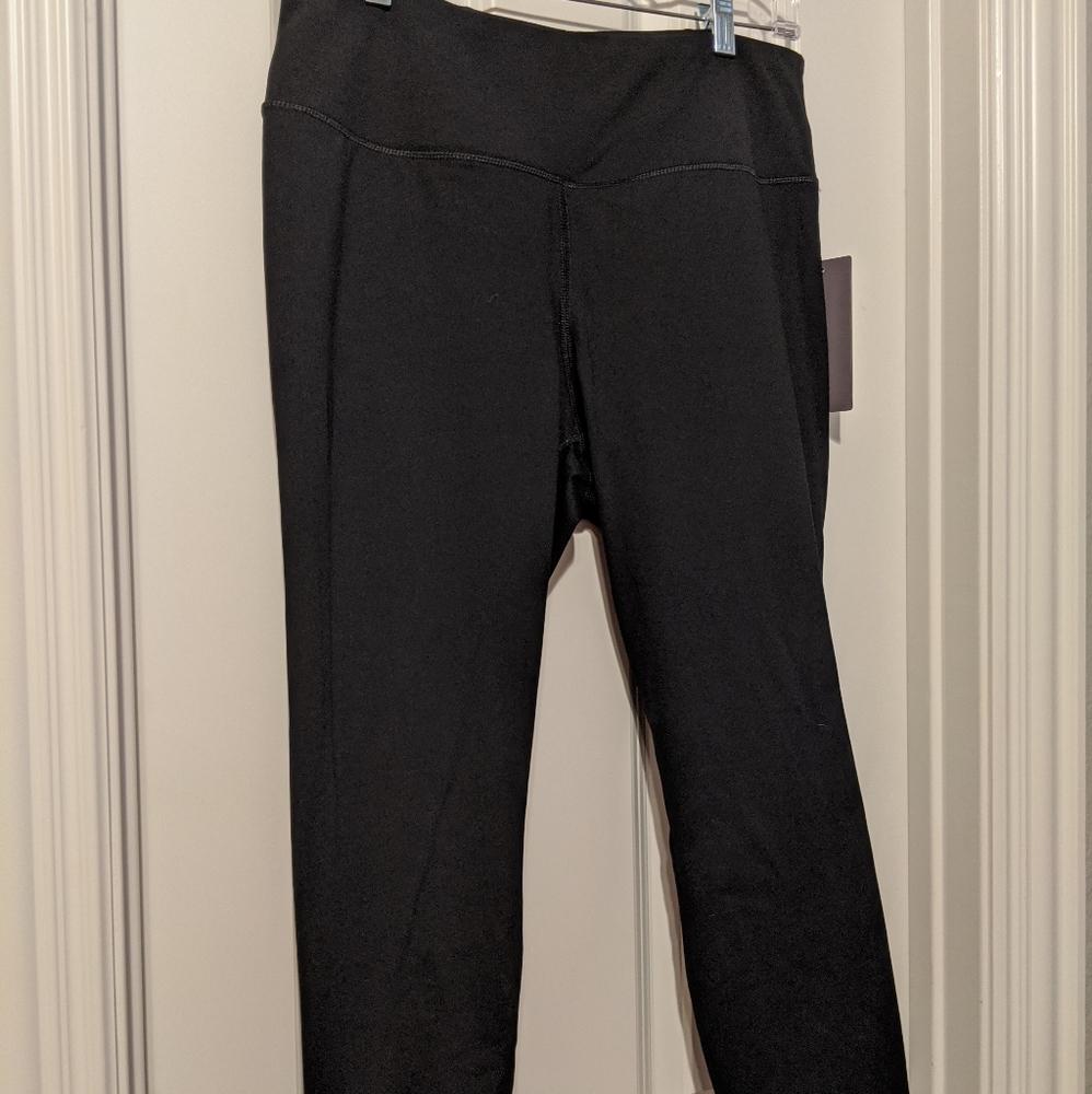 Torrid Black Capri with Mesh Crisscross on back si